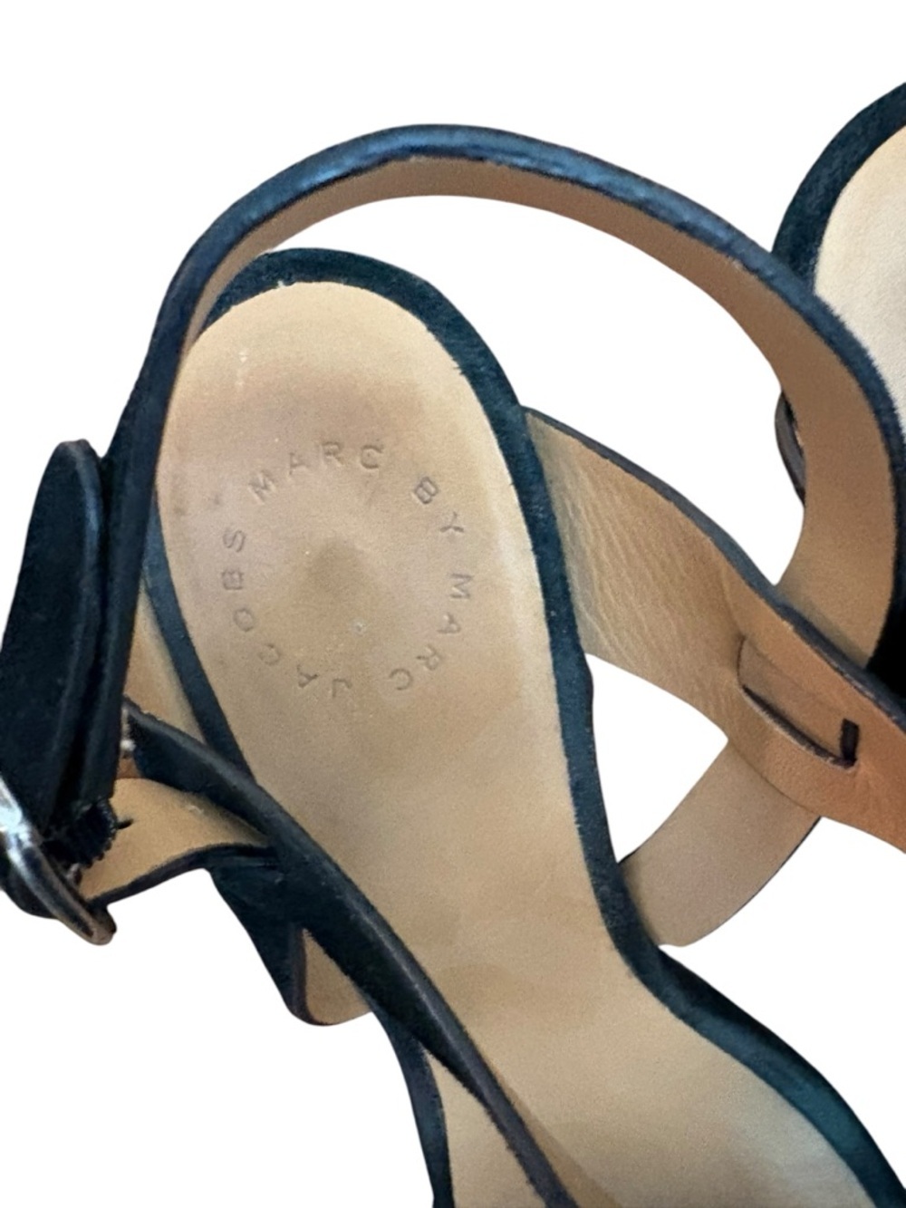 Marc by Marc Jacob’s Suede Black Open Toe Wedge - Picture 5 of 6